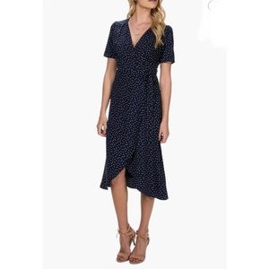 3/$30! Everly Polka-Dot Wrap Dress